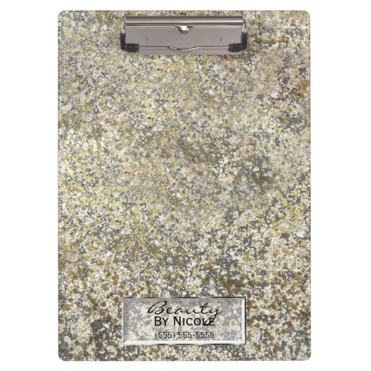 Gouden Glitter Knetterende Moderne Chic Glam Glans Klembord (Voorkant)