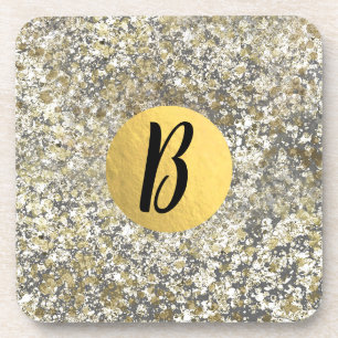 Gouden Glitter Knetterende Moderne Chic Glam Glans Onderzetter
