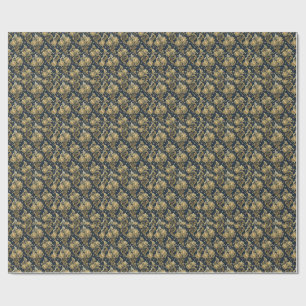 Gouden Glitter Koninklijk Paleis Bloemendamask Pat Cadeaupapier