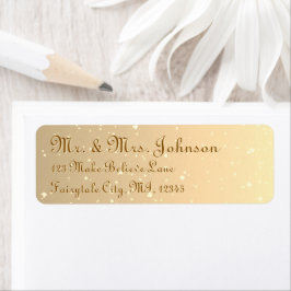 Gouden Glitter Koninklijke Huwelijkscalligrafie Etiket