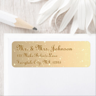 Gouden Glitter Koninklijke Huwelijkscalligrafie Etiket