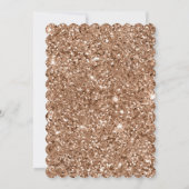 Gouden Glitter Koper Metallic Elegante Quinceañera Kaart (Achterkant)