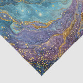 Gouden Glitter Kosmische Vloeistof Agaat Tissuepapier (Detail)