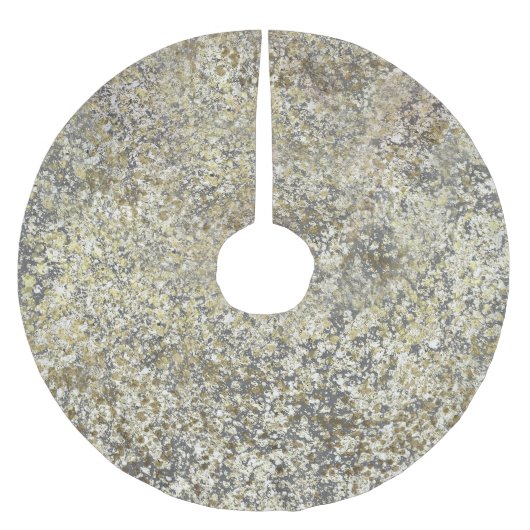 Gouden Glitter Krakelee Moderne Chic Glam Glitter Kerstboom Rok (Voorkant)