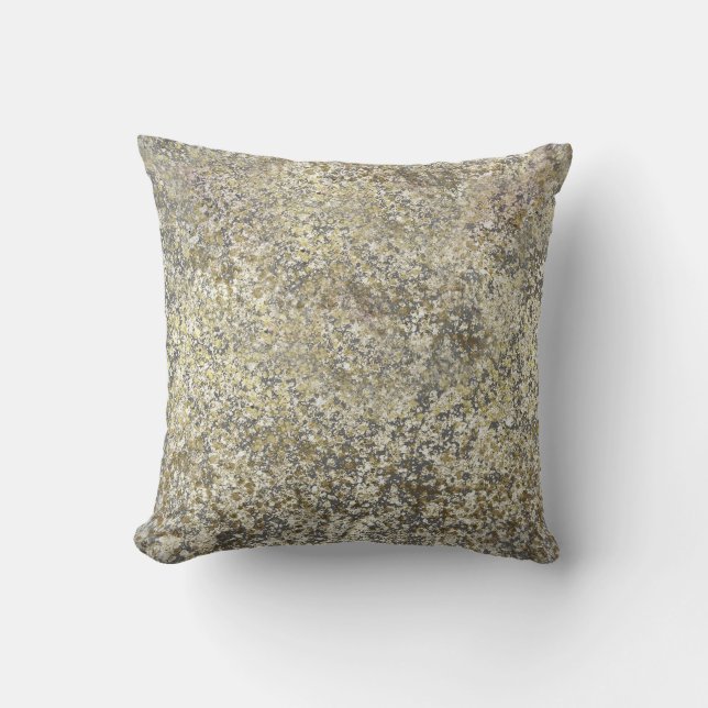 Gouden Glitter Krakelee Moderne Chic Glam Glitter Kussen (Voorkant)