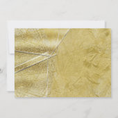 Gouden Glitter Kristal Glas Glam Feest Uitnodiging (Achterkant)