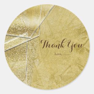 Gouden Glitter Kristallen Glas Glam Party Favor Ronde Sticker