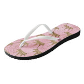Gouden Glitter Kroon Print Flip Flops (Schuin)