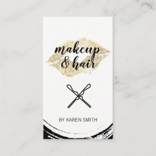 Gouden Glitter Kus / Make-up en Haar Visitekaartje