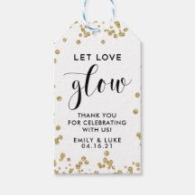 Gouden Glitter Laat Liefde Glow Bruiloft Favor Can