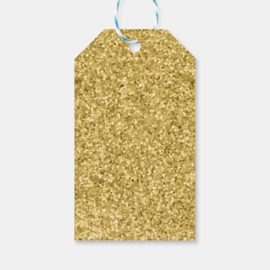 Gouden Glitter Laat Liefde Glow Bruiloft Favor Can Cadeaulabel (Achterkant)