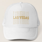 Gouden Glitter Las Vegas Trucker Pet (Voorkant)
