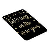 Gouden glitter Laten we bellen in het nieuwe jaar Magneet (Rechterzijde)