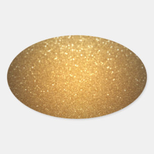 Gouden Glitter Lege Sjabloon Voeg Uw Tekst Toe Ele Ovale Sticker