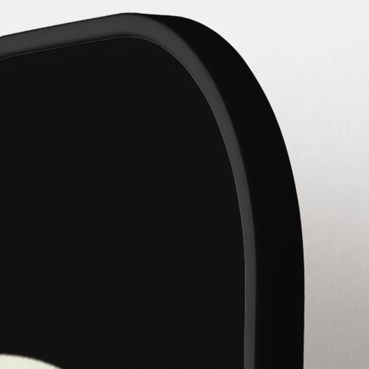 Gouden glitter letter en zwart pickleball paddle