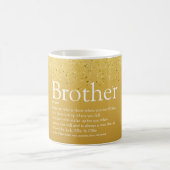 Gouden glitter leuk beste broer definitie  koffiemok (Center)