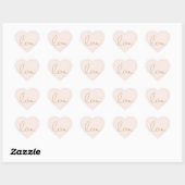 Gouden Glitter Liefde Blush Roze Schelp Hart Sticker (Vel)