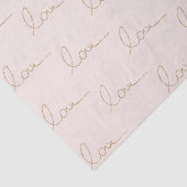 Gouden Glitter Liefde Blush Roze Shell Tissuepapier (Detail)