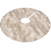 Gouden Glitter Liefde Kerstboom Rok (Gekanteld)