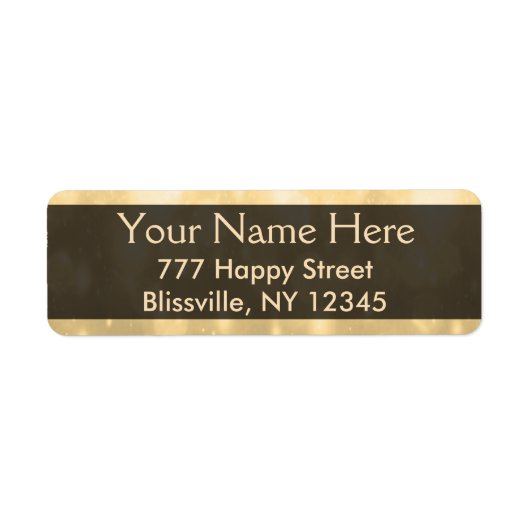 Gouden Glitter Lights Etiket (Voorkant)