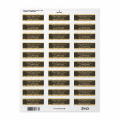 Gouden Glitter Lights Etiket (Full Sheet)