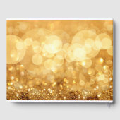 Gouden Glitter Lights Sweet 16 Custom Guest Book Gastenboek (Achterkant)