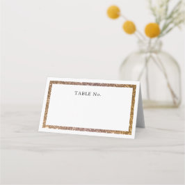 Gouden Glitter Lijst Blank Place Card Plaatskaartje