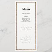 Gouden Glitter Lijst Tafelnummer Aangepast menu (Voorkant)