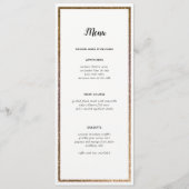 Gouden Glitter Lijst Tafelnummer Aangepast menu (Voorkant)