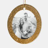 Gouden Glitter Lijst Vakantie Kerstmis Ornament (Links)