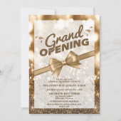 Gouden Glitter lint snijden Grand opening Kaart (Voorkant)