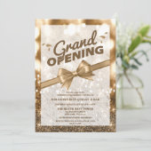 Gouden Glitter lint snijden Grand opening Kaart (Staand voorkant)
