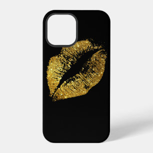 Gouden Glitter Lippen #2 iPhone 12 Pro Hoesje