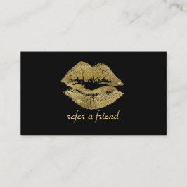 Gouden Glitter Lippen Make-up Artiest Verwijzing