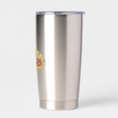 Gouden Glitter Lippen Rode Kussen Geïsoleerde Drinkbeker (Links)