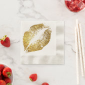 Gouden Glitter Lips #5 Servet (Insitu)