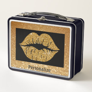 Gouden Glitter Lips Sparkle Trendy Personaliseer