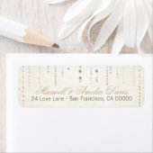 Gouden Glitter Look Bruiloft Adresetiketten Etiket (Insitu)