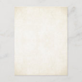 Gouden Glitter Look Bruiloft Details Kaart (Achterkant)