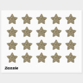 Gouden Glitter look Elegant Christmas Star Sticker (Vel)