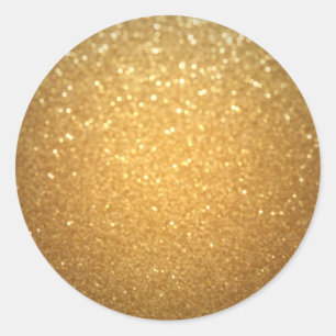 Gouden glitter look elegante blanke ovale Sticker