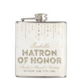 Gouden Glitter Look Matron of Honor Flask Heupfles (Voorkant)