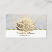 Gouden Glitter Lotus Opal Visitekaartje (Voorkant)
