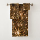 Gouden Glitter Luipaard Print Bad Handdoek (Insitu)