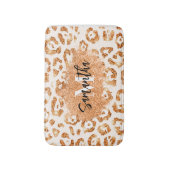 Gouden Glitter Luipaard Print Badmat (Voorkant Verticaal)