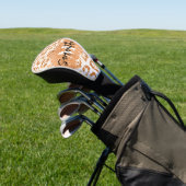 Gouden Glitter Luipaard Print Golfheadcover (Insitu)