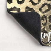 Gouden Glitter Luipaard Print Muismat (Hoek)