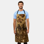 Gouden Glitter Luipaard Print Schort (Gedragen)