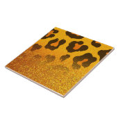 Gouden Glitter Luipaard Print Tegeltje (Zijkant)