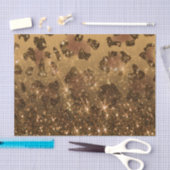 Gouden Glitter Luipaard Print Tissuepapier (Craft)